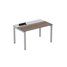 Escrivaninha Mesa Escritório Plataforma para 1 Pessoa com Caixa de Tomada PSC 110cm Industrial Walnut E Cinza Escrivaninha Mesa Escritório Plataforma para 1 Pessoa com Caixa de Tomada PSC 110cm Industrial Walnut E Cinza