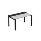 Escrivaninha Mesa Escritório Plataforma para 1 Pessoa com Caixa de Tomada PSC 140cm Industrial Cinza E Preto