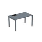 Escrivaninha Mesa Escritório Plataforma para 1 Pessoa com Caixa de Tomada PSC 140cm Industrial Grafito Escrivaninha Mesa Escritório Plataforma para 1 Pessoa com Caixa de Tomada PSC 140cm Industrial Grafito