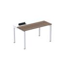 Escrivaninha Mesa Escritório Plataforma para 1 Pessoa com Caixa de Tomada PSC 140cm Industrial Walnut E Branco Escrivaninha Mesa Escritório Plataforma para 1 Pessoa com Caixa de Tomada PSC 140cm Industrial Walnut E Branco