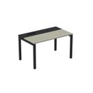 Escrivaninha Mesa Escritório Plataforma para 1 Pessoa com Caixa de Tomada PSC 150cm Industrial Nogueira Casablanca E Preto