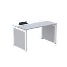 Escrivaninha Mesa Escritório Pscpp140 140cm Industrial Walnut E Branco