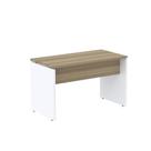 Escrivaninha Mesa Escritório Retangular 120cmx60cm P25 120cm Noce Naturalle E Branco Escrivaninha Mesa Escritório Retangular 120cmx60cm P25 120cm Noce Naturalle E Branco