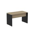 Escrivaninha Mesa Escritório Retangular 120cmx60cm P25 120cm Noce Naturalle E Preto Escrivaninha Mesa Escritório Retangular 120cmx60cm P25 120cm Noce Naturalle E Preto