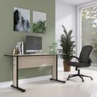 Escrivaninha Mesa Escritório Secretária Mx120 Maxxi 120cm Preto E Noce Naturalle Escrivaninha Mesa Escritório Secretária Mx120 Maxxi 120cm Preto E Noce Naturalle