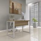 Escrivaninha Mesa Escritório X 150cm Industrial Noce Naturalle E Cinza