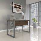 Escrivaninha Mesa Escritório X 150cm Industrial Walnut E Grafito