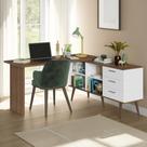 Escrivaninha Mesa Estudos De Canto 3 Gavetas Lisboa Madesa