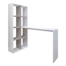 Escrivaninha/Mesa Office com Estante Lateral Multimóveis FG2561 Branca/Lacca Fumê Escrivaninha/Mesa Office com Estante Lateral Multimóveis FG2561 Branca/Lacca Fumê
