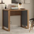 Escrivaninha Mesa Para Computador Morada Amêndola / Grafito Home Office Escritório - Mercado dos Móveis