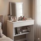 Escrivaninha Para Computador com 1 Gaveta Resistente com Facil Montagem Promoção Penteadeira