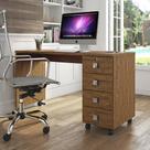 Escrivaninha Para Computador Office Com 4 Gavetas Dubai Amêndoa - Lukaliam Moveis Escrivaninha Para Computador Office Com 4 Gavetas Dubai Amêndoa - Lukaliam Moveis
