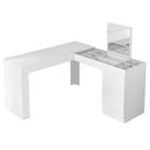 Escrivaninha Penteadeira Camarim de canto Star Branco Fosco - Mobler Branco Fosco
