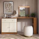 Escrivaninha Penteadeira com LED em L ou Reta 160cm Aura