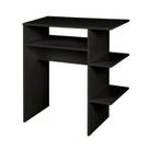 Escrivaninha Pequena Compacta Top Para Quarto Sala Preto MDF