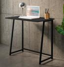 escrivaninha pequena para notebook com pes de ferro preto para quarto 80cm