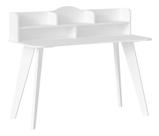 Escrivaninha Retangular Madeira Branco 120x99x60cm - Viena Colorido