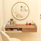 Escrivaninha Suspensa C Nicho Flutuante Madeira Mdp 90cm