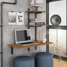 Escrivaninha Suspensa Industrial Mykonos Preto/cina - Moveis Arapongas Escrivaninha Suspensa Industrial Mykonos Preto/cina - Moveis Arapongas