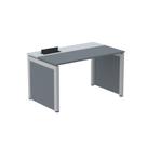 Escrivaninhas Mesa Escritório Pscpp160 160cm Industrial Grafito E Cinza