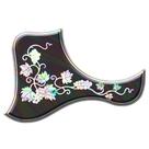 Escudo De Violão Resinado Holográfico Alto Relevo Flores EVH023