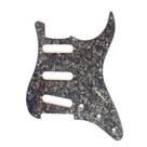 Escudo Guitarra Strato 3 Camadas Perola Preto Brilhante Wave NST02111PB