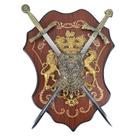 Escudo Medieval Decorativo Brasao Armadura com ESpadas Tematicas