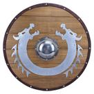 Escudo Viking Medieval Nórdico Dragão Madeira
