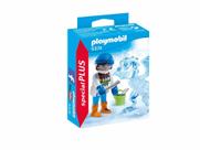 Escultor de gelo Playmobil de brinquedo com dragão de gelo e acessórios
