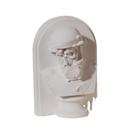 Escultura abstrata de crânio de Poseidon de 13,5 cm em resina branca Escultura abstrata de crânio de Poseidon de 13,5 cm em resina branca