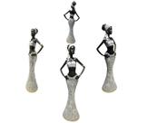 Escultura Africana Resina Objeto Decorativo de Luxo Grande