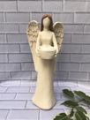 Escultura Anjo Castiçal em Gesso para Vela Decorativa