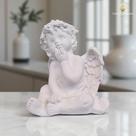 Escultura Anjo Decorativo 11 Cm Gesso Branco Quarto Bebê e para Artesanato DIY VÁRIAS VARIEDADES