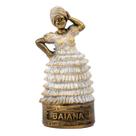 Escultura Baiana Dourada e Branca Vintage Resina 10 cm Escultura Baiana Dourada e Branca Vintage Resina 10 cm