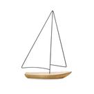 Escultura Barco Em Poliresina Madeira 40x30x7