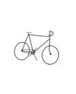Escultura bicicleta em metal preta 8x30x7cm