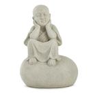 Escultura Buda Em Poliresina sentado 34cm mart Escultura Buda Em Poliresina sentado 34cm mart