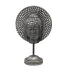 Escultura Buda em Resina Grafite 26 cm Espressione
