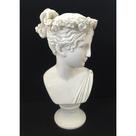 Escultura Busto Decorativo Deusa Grega 38cm Branco Formosa