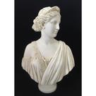 Escultura Busto Decorativo Poliresina Branca Deusa Formosa Escultura Busto Decorativo Poliresina Branca Deusa Formosa