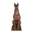 Escultura Cachorro Doberman Ferro Decoração Envelhecido 90cm Escultura Cachorro Doberman Ferro Decoração Envelhecido 90cm
