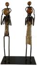 Escultura Casal Com Filhos Em Ferro Ferrugem Obra De Arte