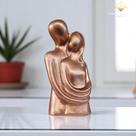 Escultura Casal Moderno 20 cm Rosê Gold AVB DECOR