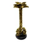 Escultura Castiçal Maior Macaco Cego Surdo Mudo Dourado Luxo Escultura Castiçal Maior Macaco Cego Surdo Mudo Dourado Luxo