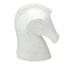 Escultura cavalo decorativo em resina na cor off white 25cm