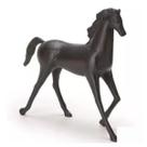 Escultura Cavalo em Metal Preto 25cm Mart 14480