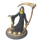 Escultura Caveira Foice Cemitério 22cm Resina- Selecione Cor