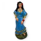 Escultura Cigana Azul Clara 15 cm em Resina