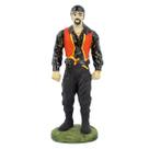 Escultura Cigano Preto e Vermelho 15 cm em Resina