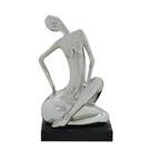 Escultura com Base 35cm Dama Prateada Espressione